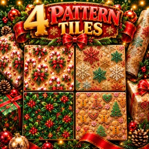 Christmas Word Art Patterns Frames Vol. 2 Extras | 12 Transparent PNG | Merry Christmas, Let It Snow | Commercial Use image 4