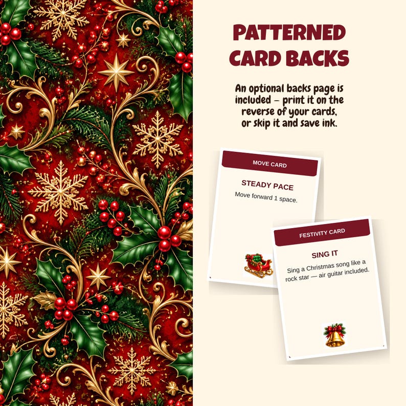 Printable Christmas Games Bundle | Christmas Board Game, Bingo & Trivia | Print and Play Family Game Night | Letter + A4 | Instant Download image 9