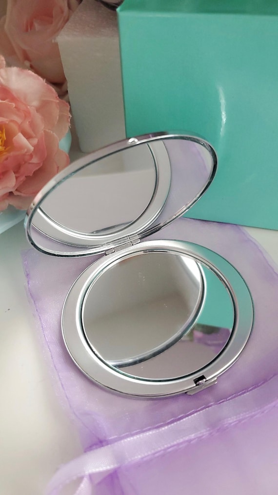 Rhinestone Bumble Bee Compact Mirror, Vintage Dou… - image 3