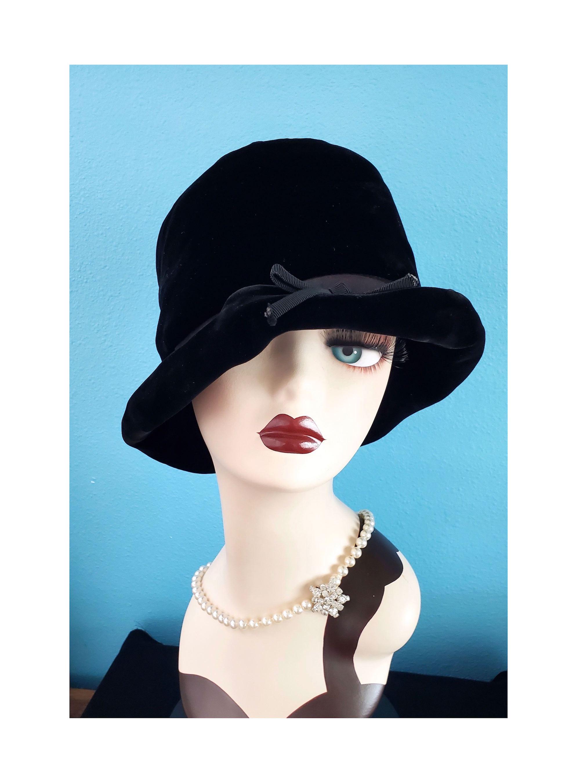 Vintage 1940’s Ladies Black Mink United Hatters Hat Union Made Three mink hats for $60 plus ship…probably from the 60 main image 2