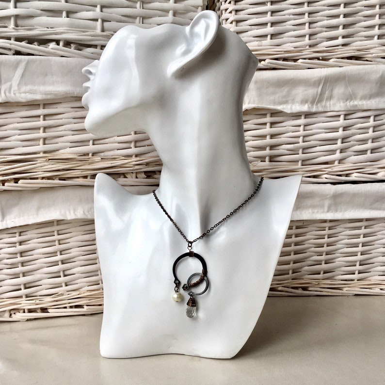 Handmade Wire Wrapped Retaining Ring Necklace Etsy