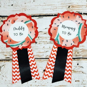 Watermelon Baby Girl Corsage, Watermelon Baby Shower, Girl Baby Shower, Mommy and Daddy To Be Watermelon Corsage, Summer Baby  Shower Pin