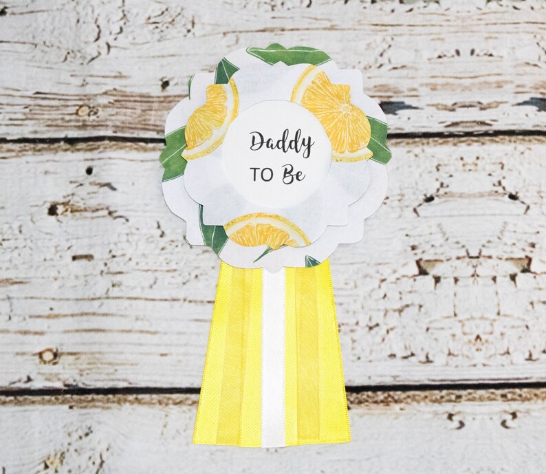 Lemon Yellow Green Baby Shower, Lemon Green Yellow Corsage, Lemonade Baby Shower Pin, Lemon Baby Shower Pin, Mommy to Be Pin, Daddy to Be image 2