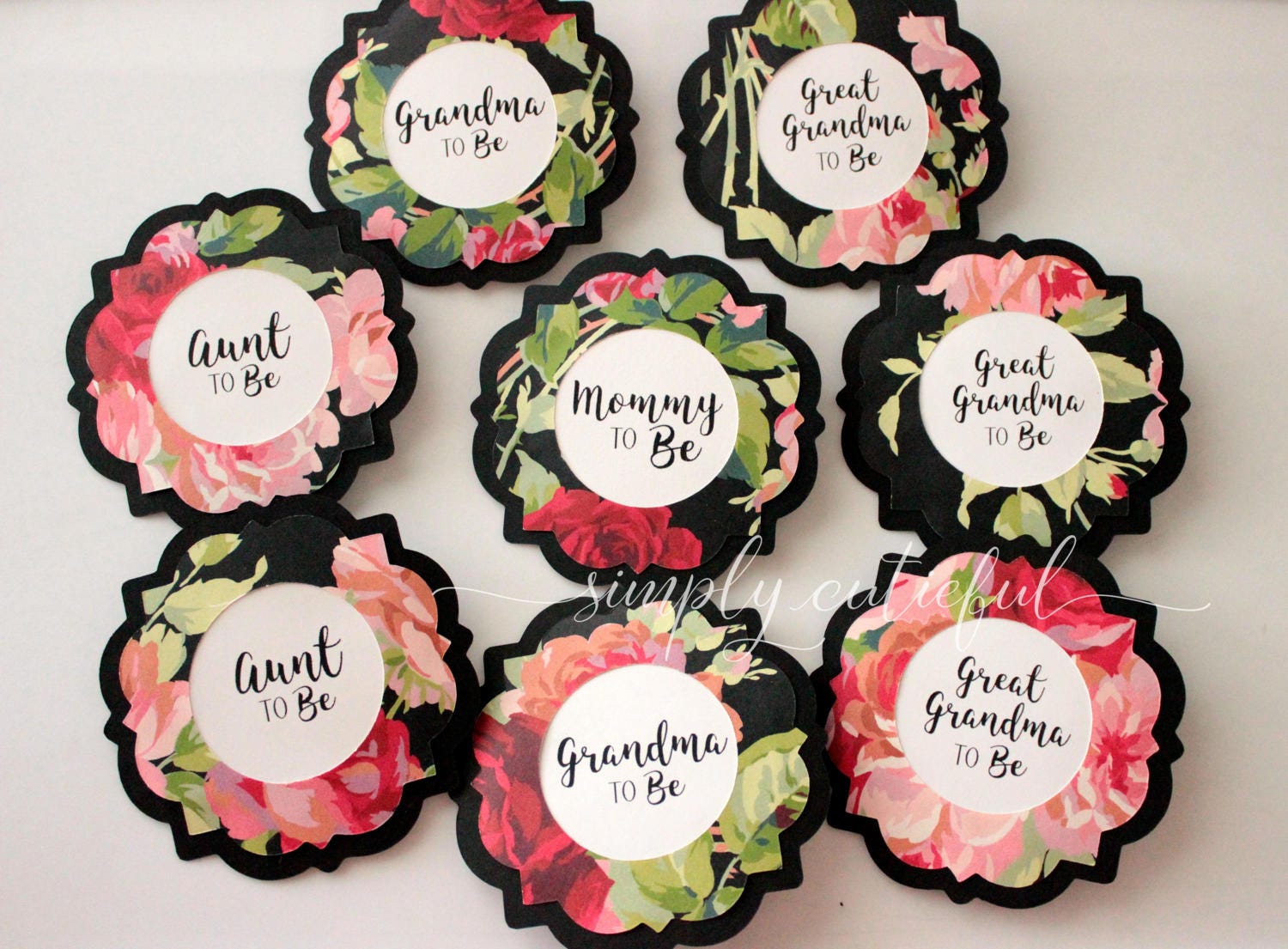 Baby Shower Guests Pins Name Tags Bachelorette Pins Mommy to Etsy