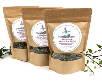 Flower Power Herbal Tea Blend Natural Organically Grown Harvested Calendula Chamomile Blend Tea Loose leaf organic tea