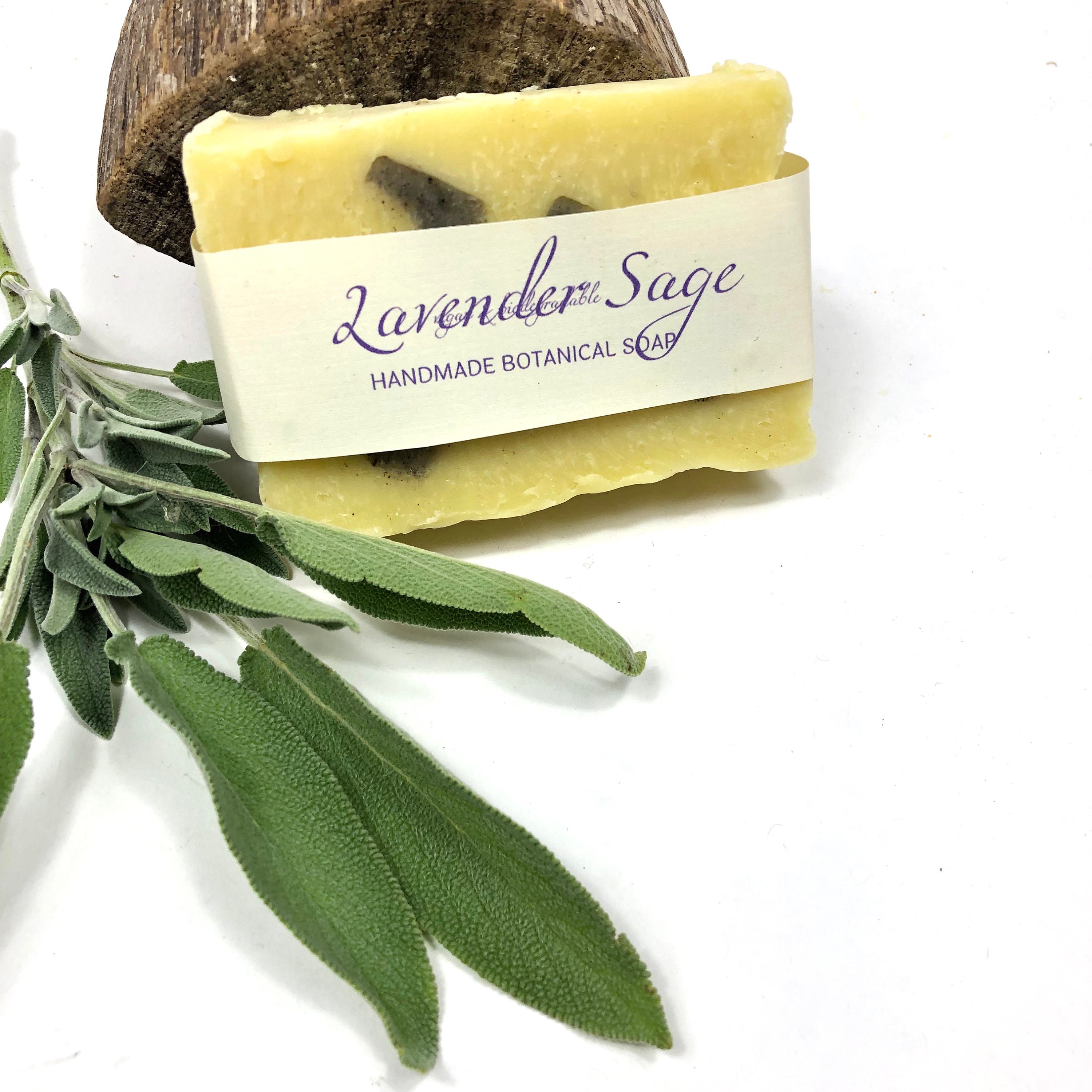 Lavender Sage Handmade Soap Vegan Herbal Soap Lavender Sage Etsy