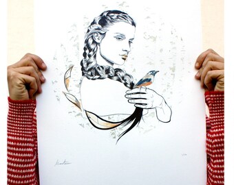 ART PRINTS- edition: " The Forest" - digital print - limited edition 1/50 - three different illustrations (1-2-3)