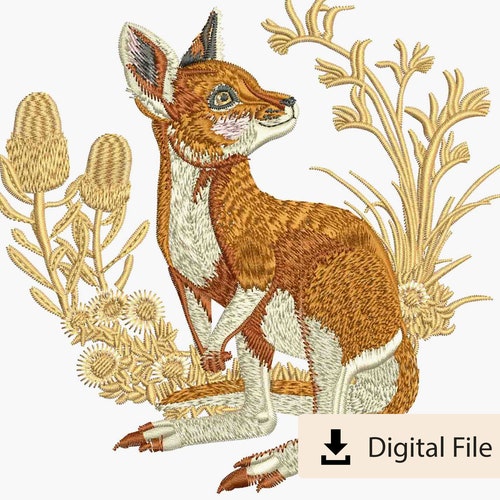 Machine Embroidery File Australian Kangaroo Embroidery Etsy Australia