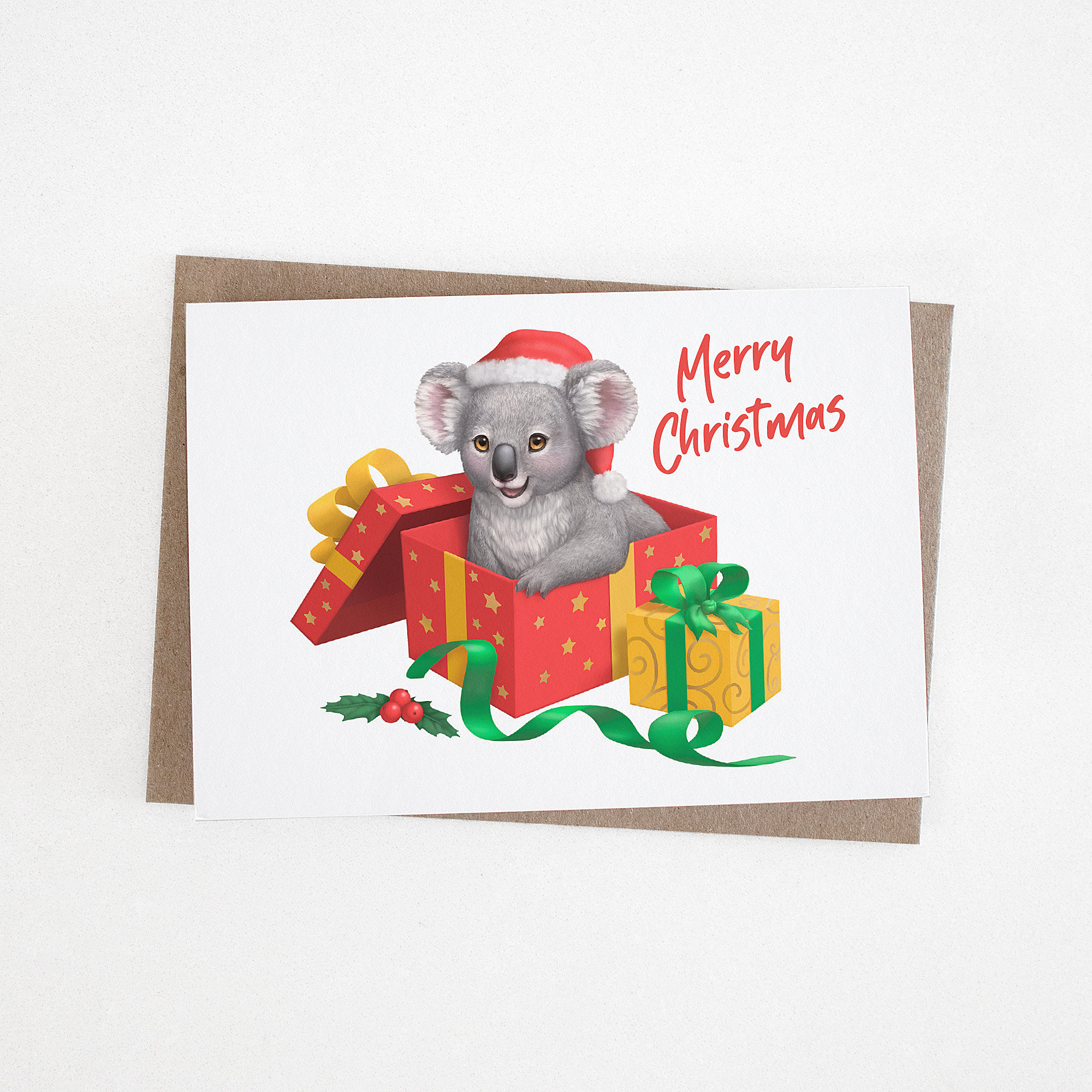 Cute Australian Animal Christmas Cards Set of 4 Australian Christmas — free download