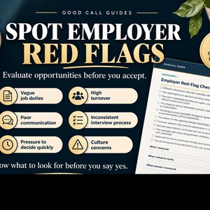 Job Search Survival Guide | Interview Prep, Salary Negotiation, Red Flags (Digital Download)