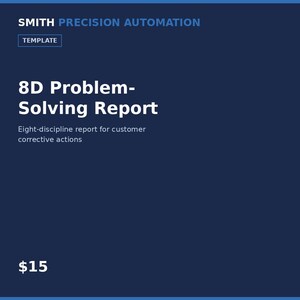 Modèle de rapport de résolution de problèmes 8D (Word modifiable, PDF remplissable) - Formulaire d'action corrective pour les huit disciplines