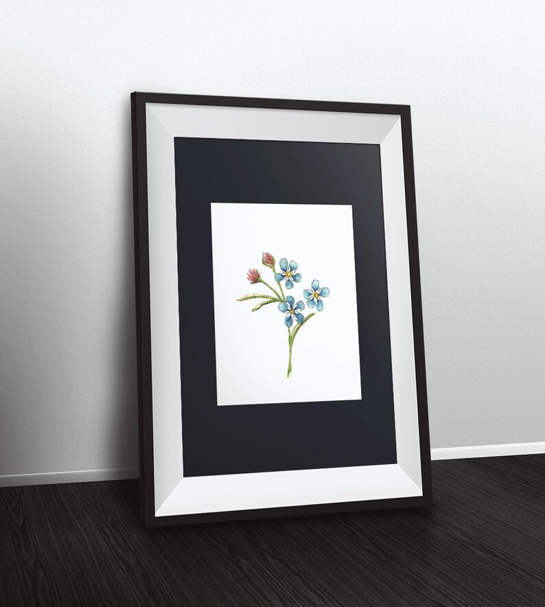 Wall Art Floral Painting Simple Wall Print Watercolor Etsy Canada