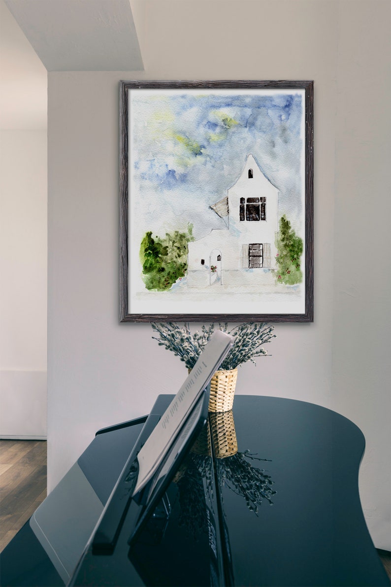 Watercolor art Alys Beach house Art print 30A Florida Etsy