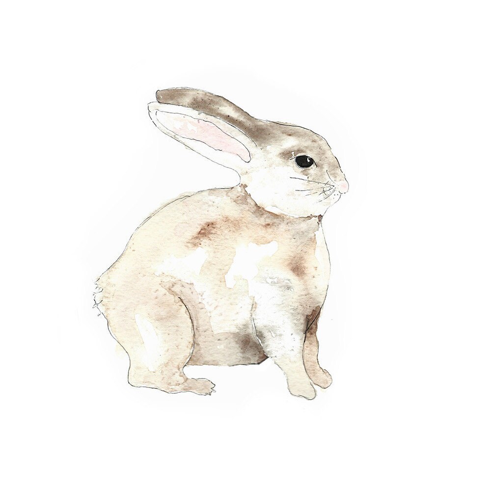 spirit animal dark surrealism moon bunny rabbit Easter gift spring nature fantasy art gift for her Mini framed print home decor