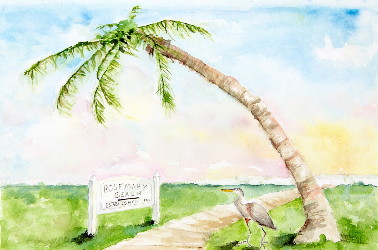 Rosemary beach 30a original watercolor painting walton Etsy