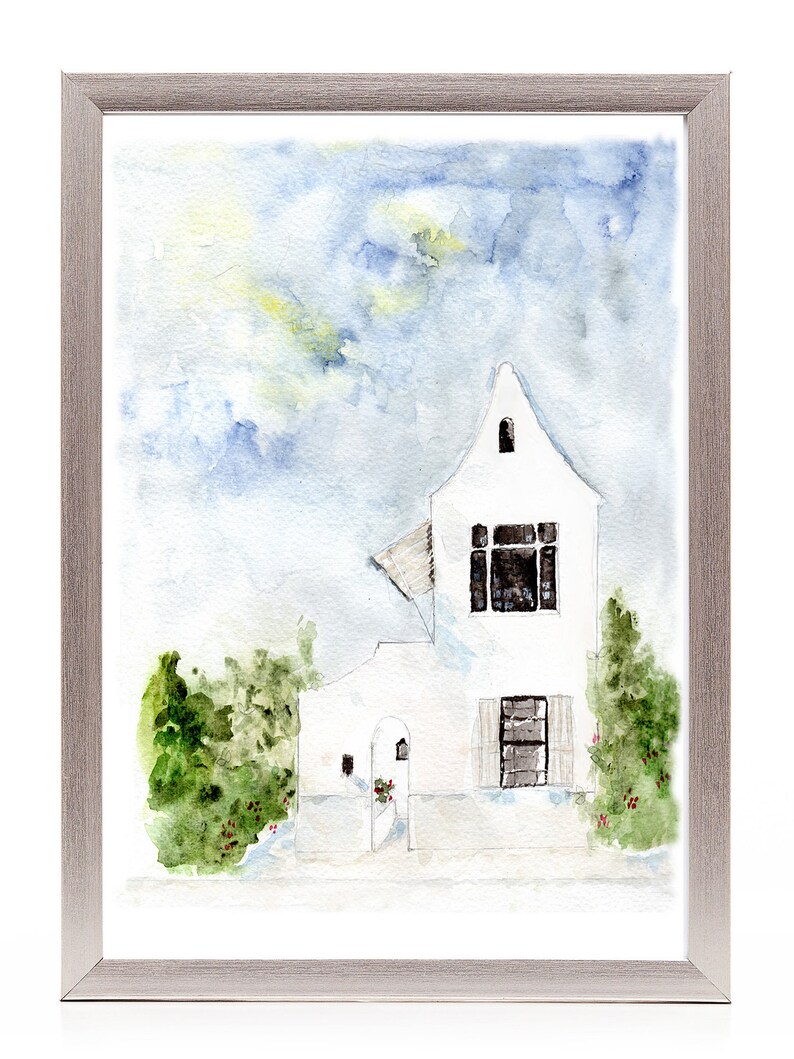 Watercolor art Alys Beach house Art print 30A Florida Etsy
