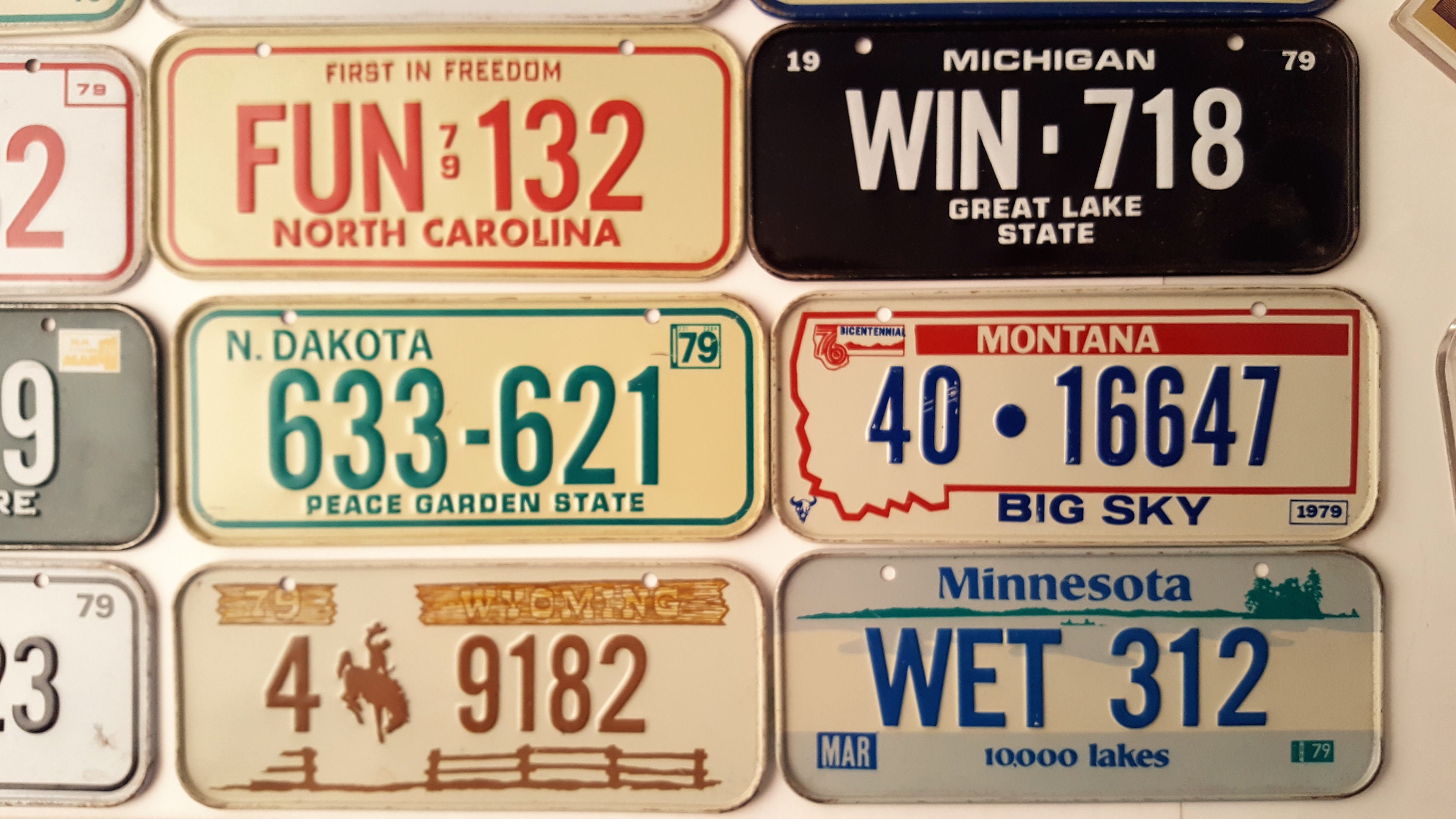 Vintage Miniature Metal State License Plates 4 7/8 Wide Etsy