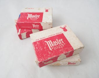 4 cajas de tiza de billar Master vintage usada