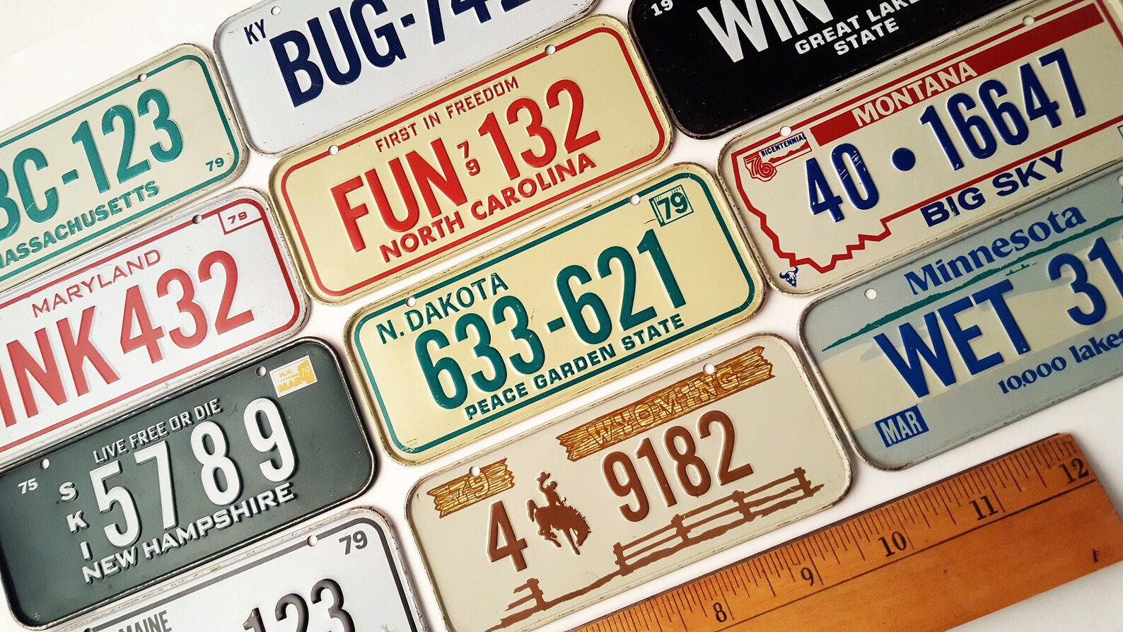 Vintage Miniature Metal State License Plates 4 7/8 Wide Etsy
