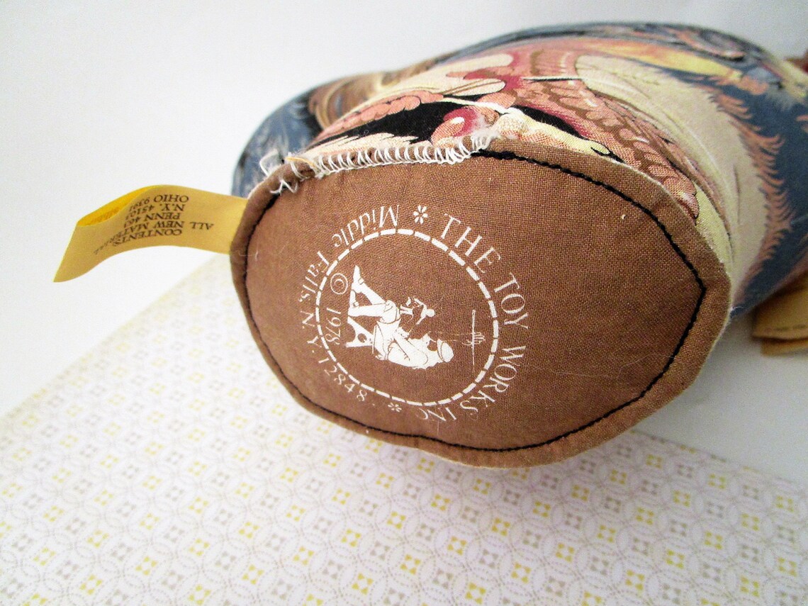 Vintage The TOY WORKS Middle Falls NY Printed Fabric Rooster Etsy