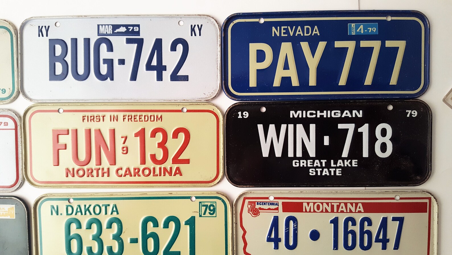 Vintage Miniature Metal State License Plates 4 7/8 Wide Etsy