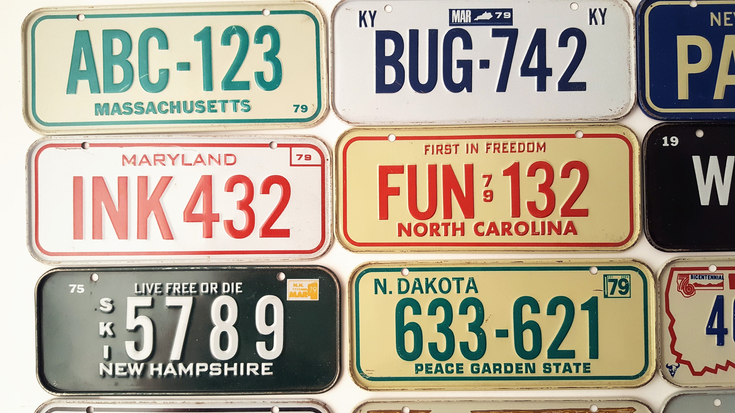 Vintage Miniature Metal State License Plates 4 7/8 Wide Etsy