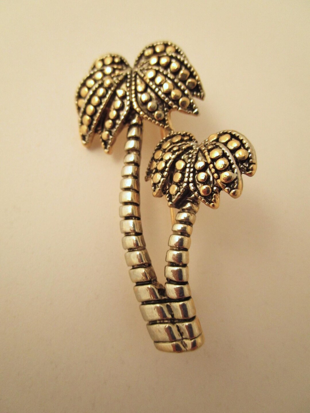 Palm Tree Pin Silver and Gold Palm Trees Pin Brooch Broach - Etsy