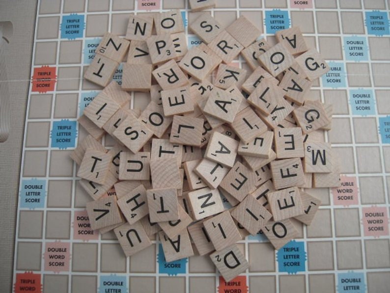 Wooden Scrabble Tiles: Upcycled Game Pieces for Crafts - Etsy