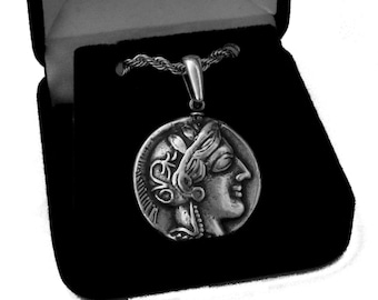 Athena and Owl Athena & Owl Pendant with 20 Inch Chain, Percy Jackson Teen Gift, (PJPC77-S)