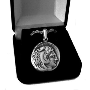Struck by Lysimachos Alexander & Athena Greek Coin Pendant & Chain 34-G 