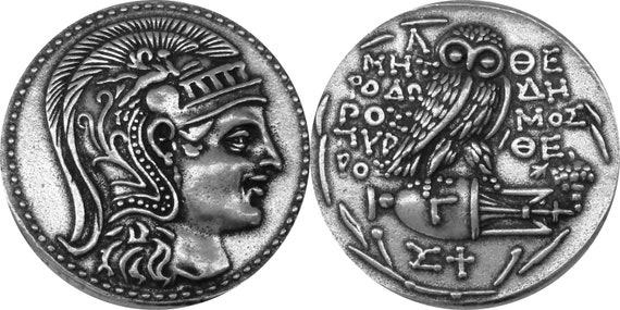 3 Versions of Famous Greek Coins Percy Jackson Fans Athena /& Owl 3ATHOWL-G