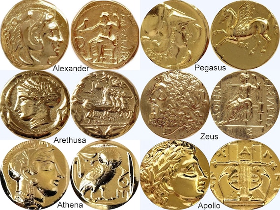Zeus 4-ZUESSET-S King of the Gods 4 Versions 4 Greek Coin Set