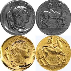 Artemis, Goddess of the Hunt, Twin Sister of Apollo, Famous Greek Mythology Coin.
