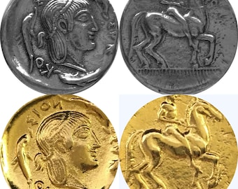 Artemis, Goddess of the Hunt, Twin Sister of Apollo, Famous Greek Mythology Coin.