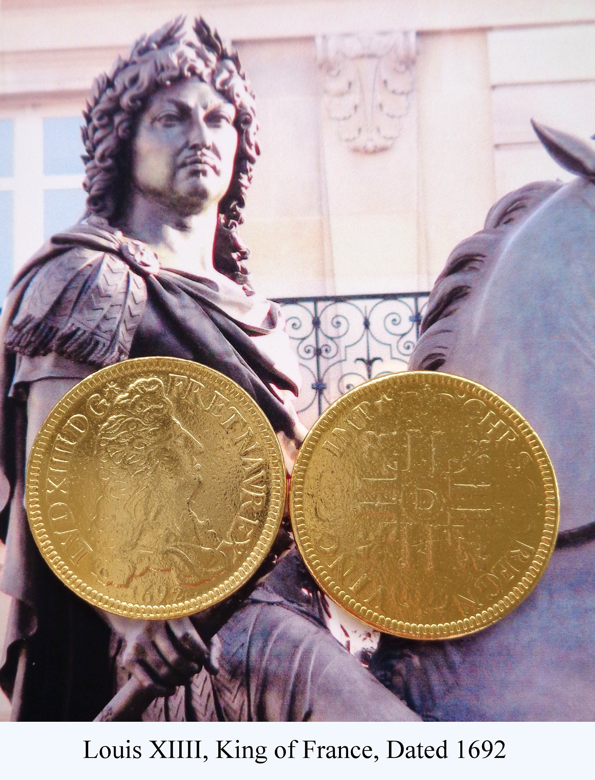 French King Louis XIIII Beautiful Replica Coin Dated 1692