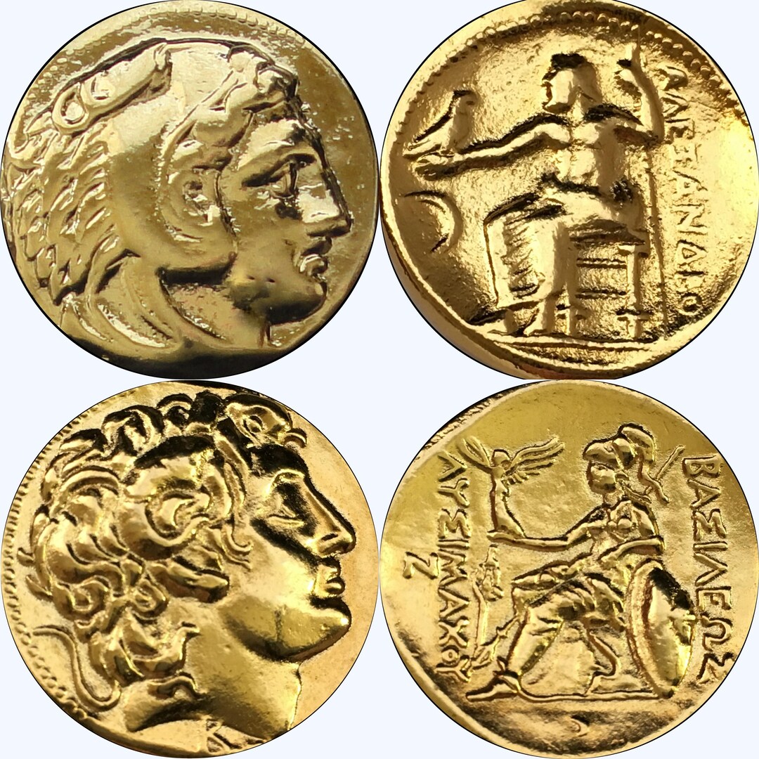 Alexander the Great, 2 Famous Ancient Greek Coins of Alexander the ...
