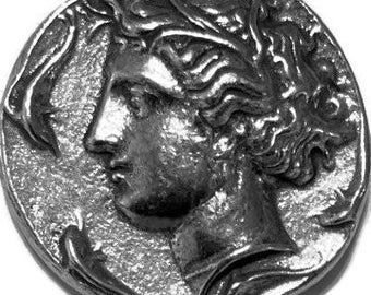 Persephone Goddess of the Underworld Famous Greek Coin and Fabled Mythical Love Story with Hades Most Beautiful Coin Ever Struck.