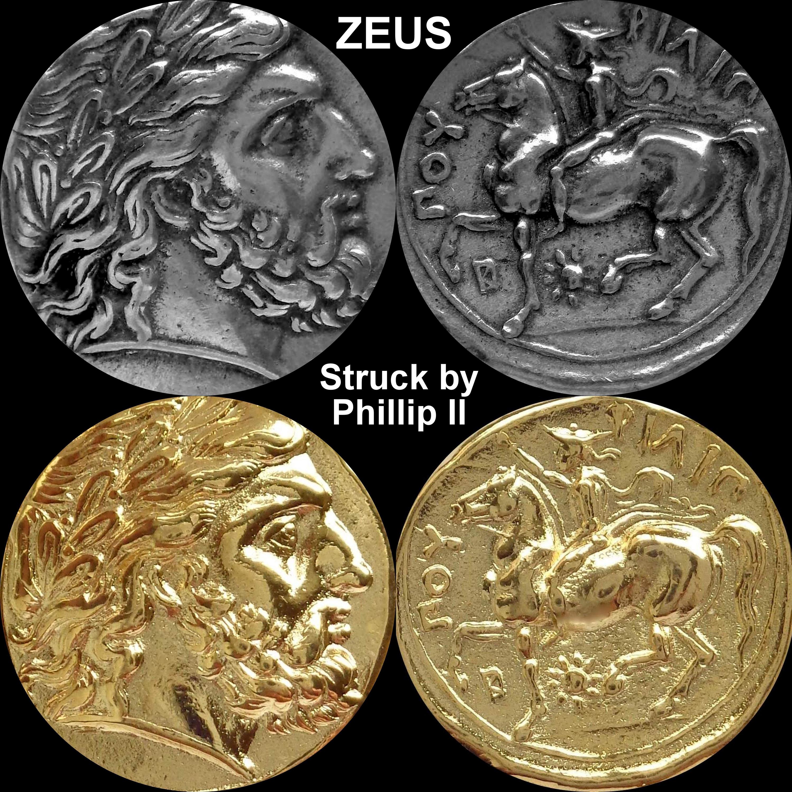 Zeus, King of the Gods,struck by Phillip Ii,famous Greek Mythology