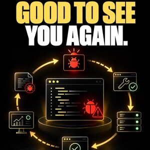 Another Bug Good To See You Again Printable Wall Art, Funny Programmer Gift, Debugging Humor, Tech Office Decor