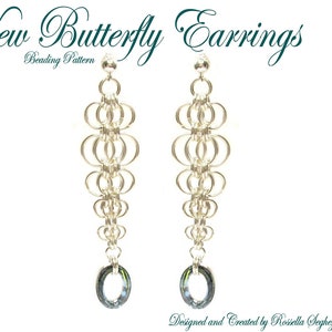 Bead Pattern Earrings New Butterfly Pdf file Only for personal use image 1