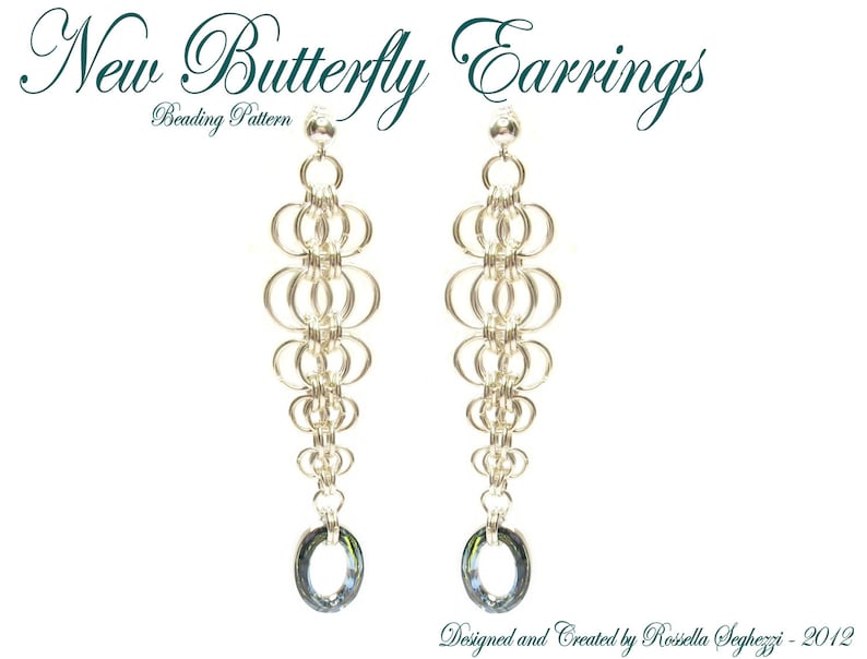 Bead Pattern Earrings New Butterfly Pdf file Only for personal use image 1