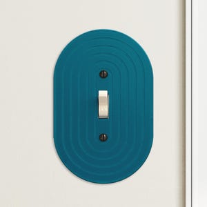 Engraved Art Deco Acrylic Light Switch Plate, Double & Triple Toggle Cover, Vintage-Inspired