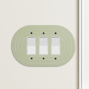 Art Deco Acrylic Light Switch Plate, Outlet Cover, Vintage Inspired