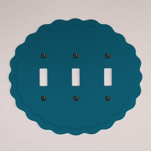 Scalloped Acrylic Light Switch Plate Cover - Modern Home Decor