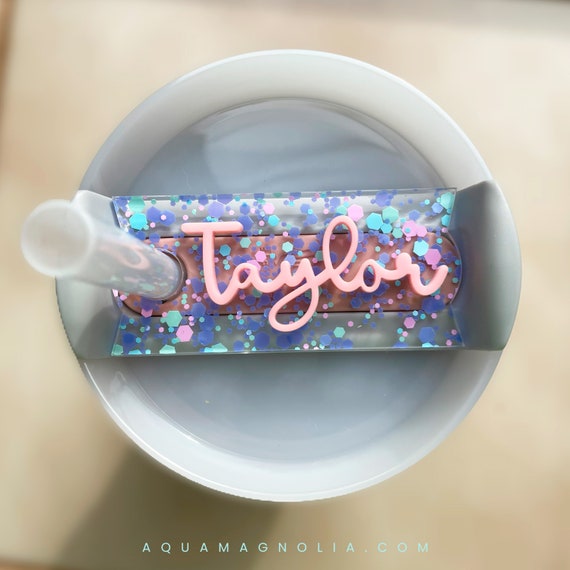 Personalized Valentine Acrylic Stanley Tumbler Name Plate – The Rainbow  Feather