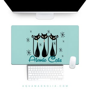 Atomic Cats Retro Desk Pad - Mid-Century Modern Mouse Pad