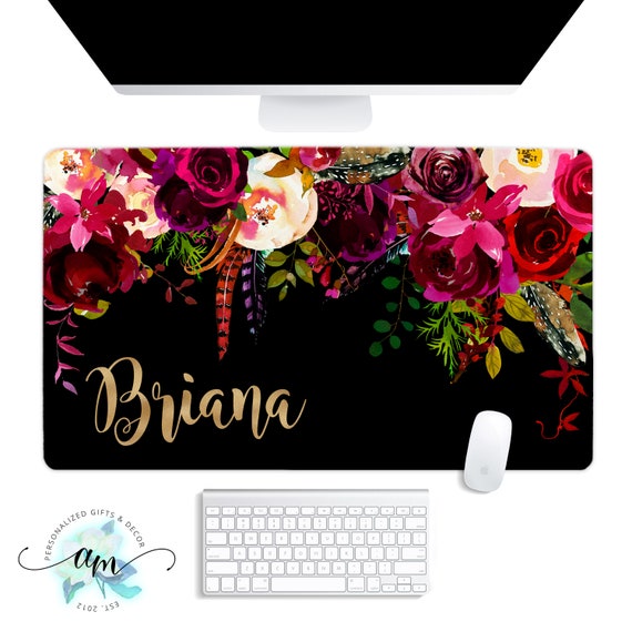 Custom Desk Pad Personalized Desk Pad Monogrammed Desk Mat Etsy
