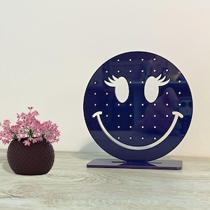 Smiley Face Acrylic Earring Holder Stand - Earring Organizer