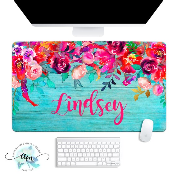 Personalized Desk Pad Custom Desk Pad Monogrammed Desk Mat Etsy
