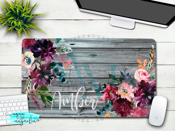 Monogrammed Desk Pad Personalized Desk Pad For Home Etsy